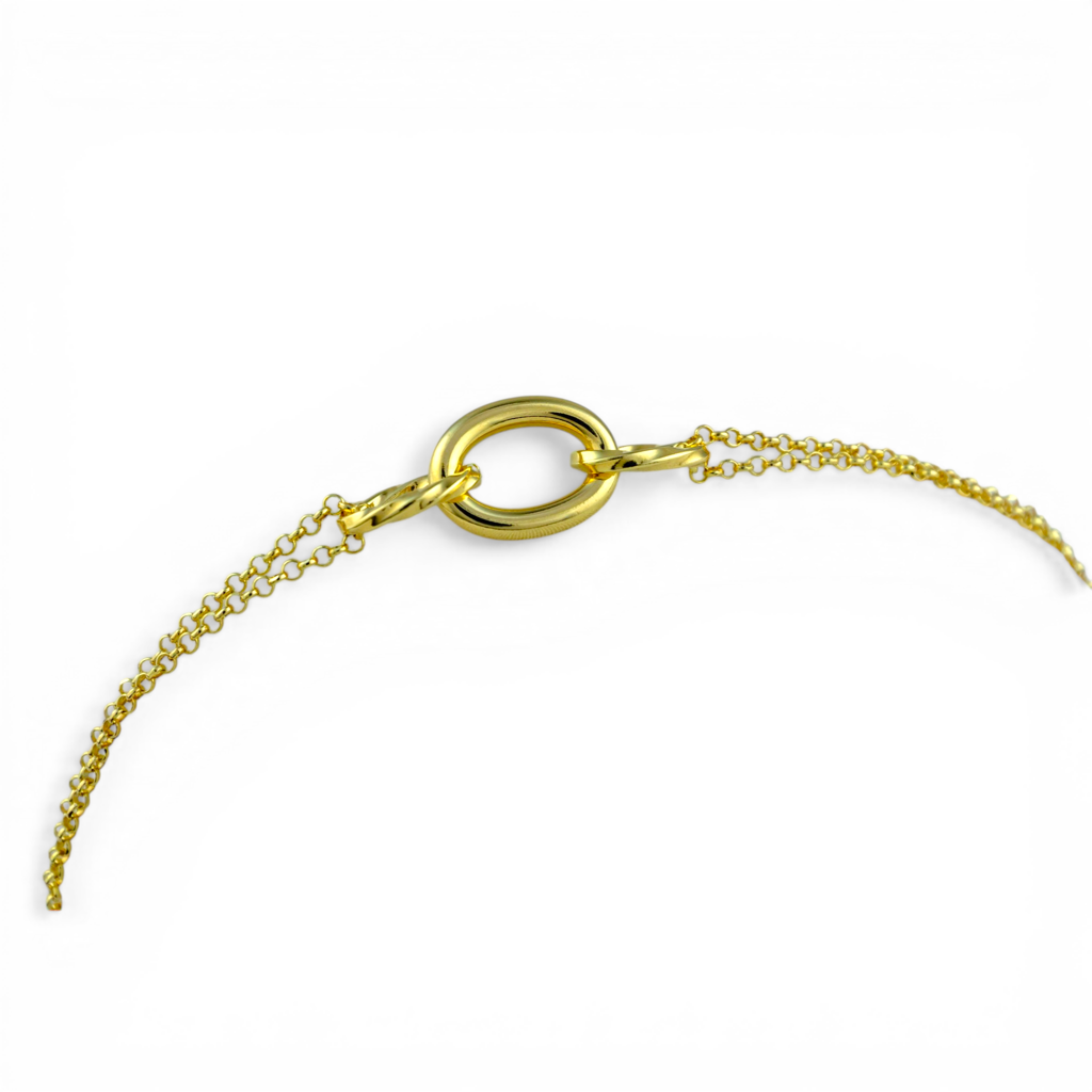 Horsebit 925 Silver Double-Strand Bracelet : PBR-10