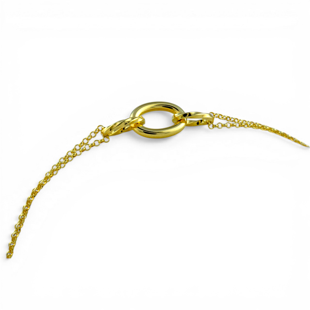 Horsebit 925 Silver Double-Strand Bracelet : PBR-10