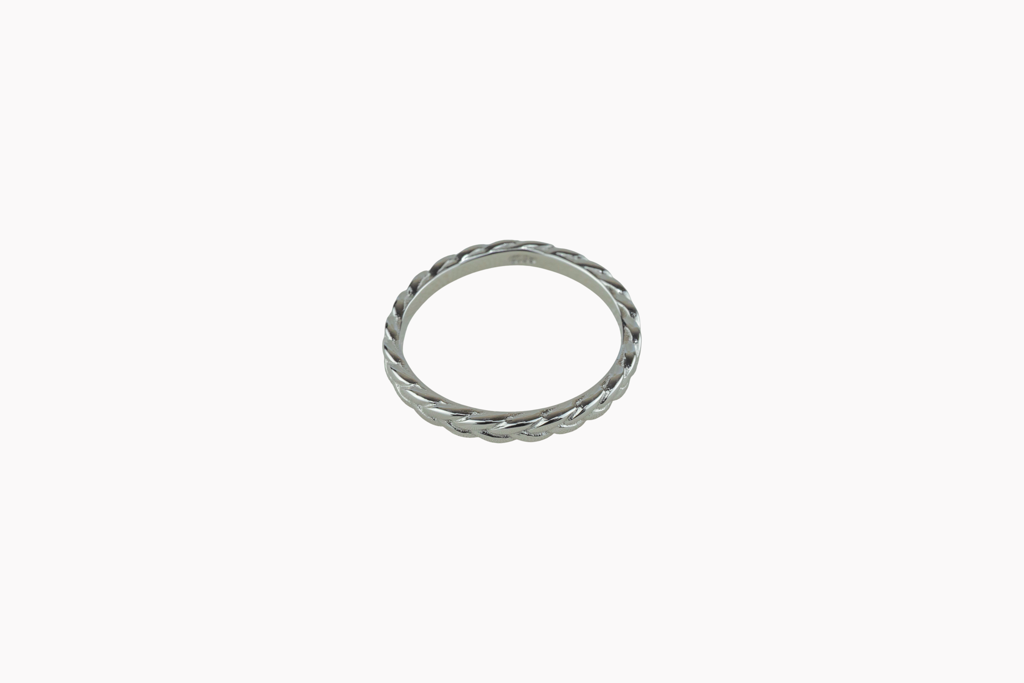 Slim Patterned Sterling Silver Band : SKU-P-RG64