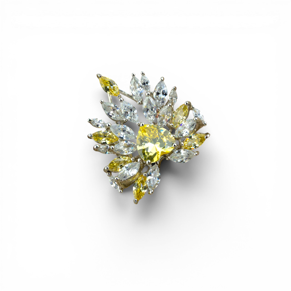 Floral Spray Statement Ring | Cocktail Cluster Ring : SKU-P-RG24