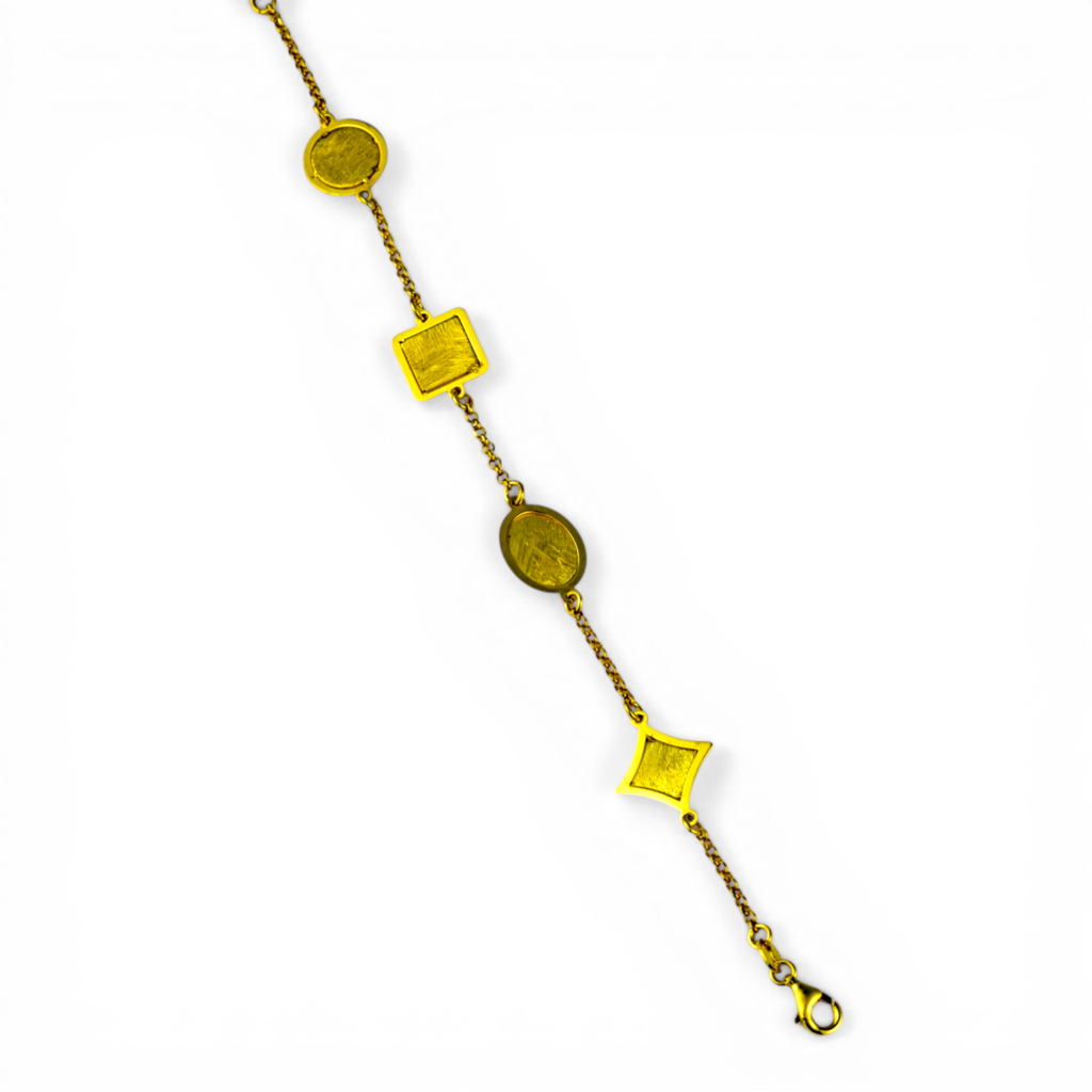 Geometric Station 925 Silver Bracelet : P-BR12