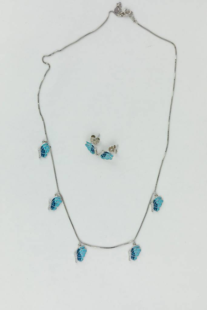 Miraura'S Silver Ice Flower Set : P-SET20