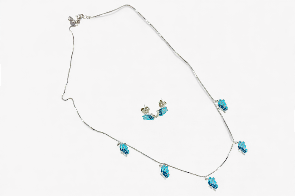 Miraura'S Silver Ice Flower Set : P-SET20