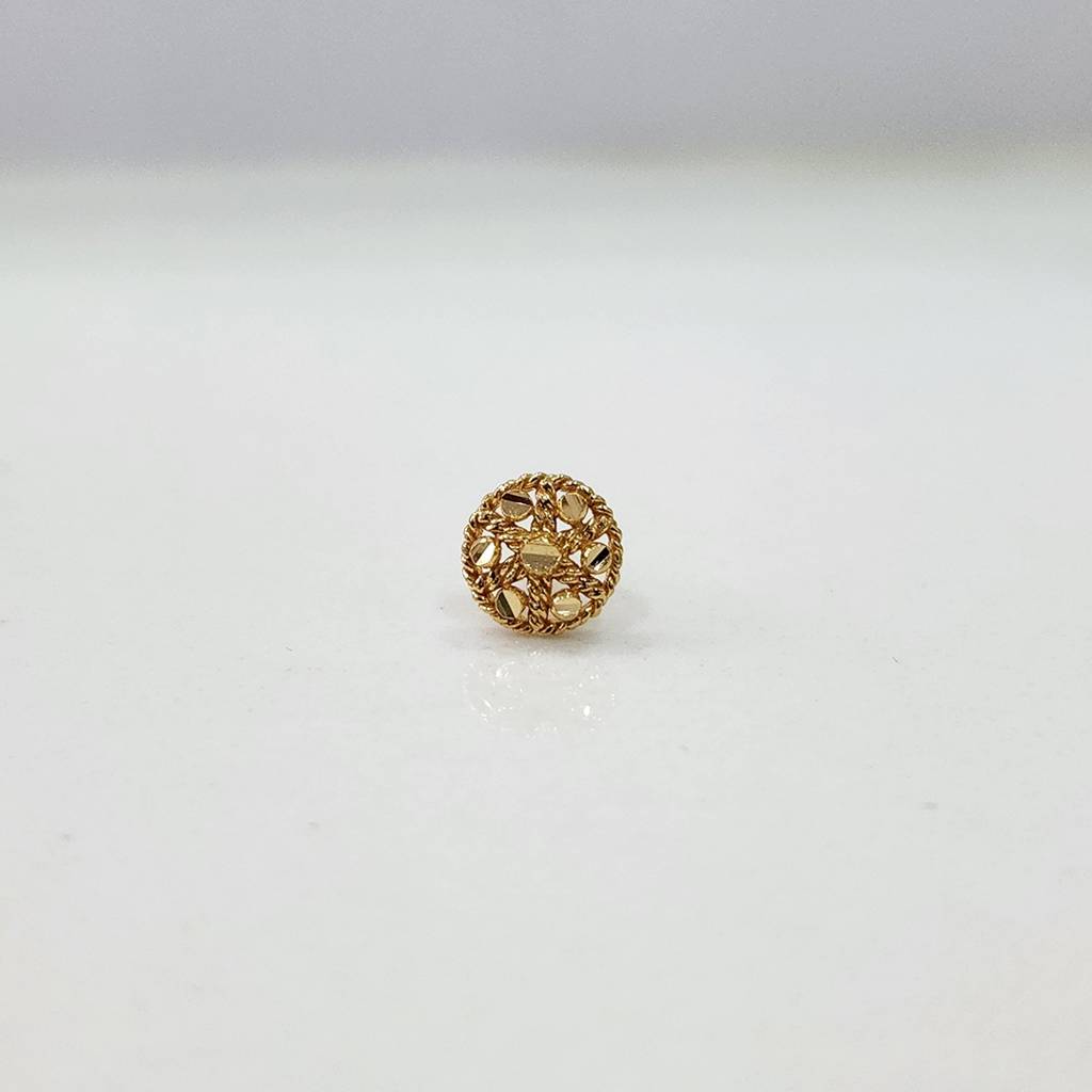 Yuvora 18K Yellow Gold Opulent Weave Nose Pin For Women | Screw Back Closure | Bis Hallmarked | Pure Gol : PCNP1021-DC-18YG-IS