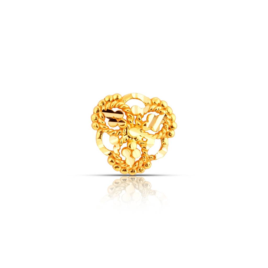 Yuvora 18K Yellow Gold Triple Knot Nose Pin For Women | Screw Back Closure | Bis Hallmarked | Pure Gold  : PCNP1039-DC-18YG-IS