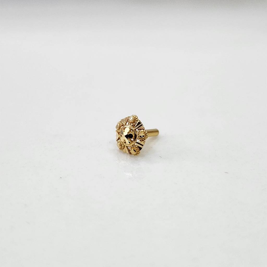 Yuvora 18K Yellow Gold Aurea Starlet Nose Pin For Women | Screw Back Closure | Bis Hallmarked | Pure Gol : PCNP1087-DC-18YG-IS