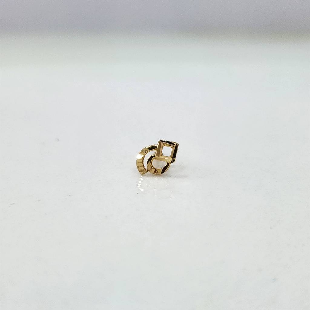 Yuvora 18K Yellow Gold Urban Prism Nose Pin For Women | Screw Back Closure | Bis Hallmarked | Pure Gold  : PCNP1095-DC-18YG-IS