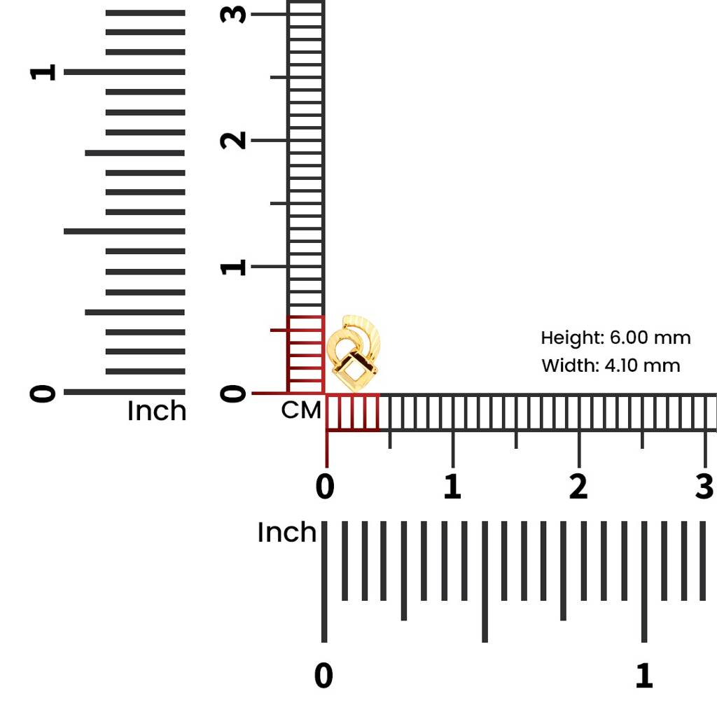 Yuvora 18K Yellow Gold Urban Prism Nose Pin For Women | Screw Back Closure | Bis Hallmarked | Pure Gold  : PCNP1095-DC-18YG-IS