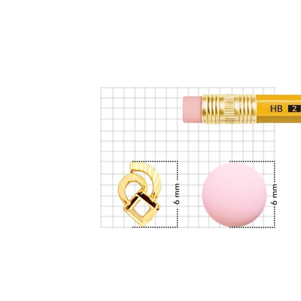 Yuvora 18K Yellow Gold Urban Prism Nose Pin For Women | Screw Back Closure | Bis Hallmarked | Pure Gold  : PCNP1095-DC-18YG-IS