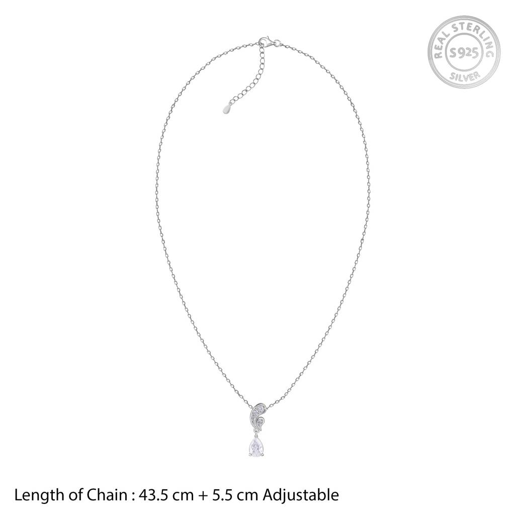 925 Silver Springs Necklace|Necklace To Gift Women & Girls | With Certificate Of Authenticity And 925 Stamp | 6 Mont : PD03071
