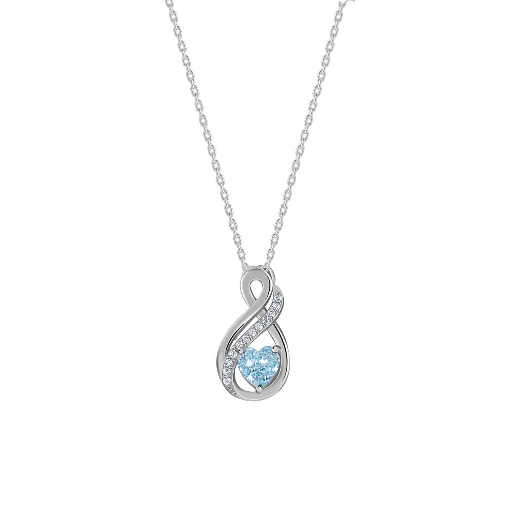 925 Silver Sea Of Love Pendant With Link Chain|Necklace To Gift Women & Girls | With Certificate Of Authenticity And : PD03148