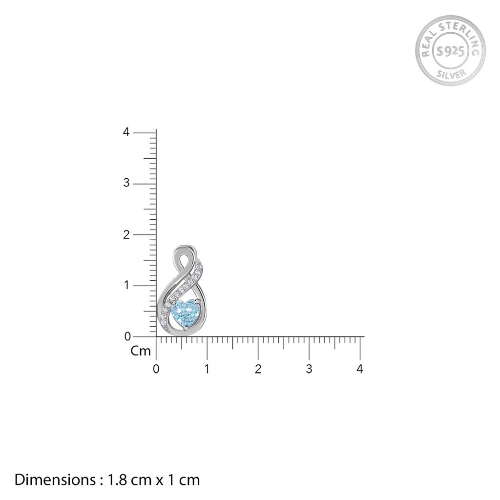 925 Silver Sea Of Love Pendant With Link Chain|Necklace To Gift Women & Girls | With Certificate Of Authenticity And : PD03148