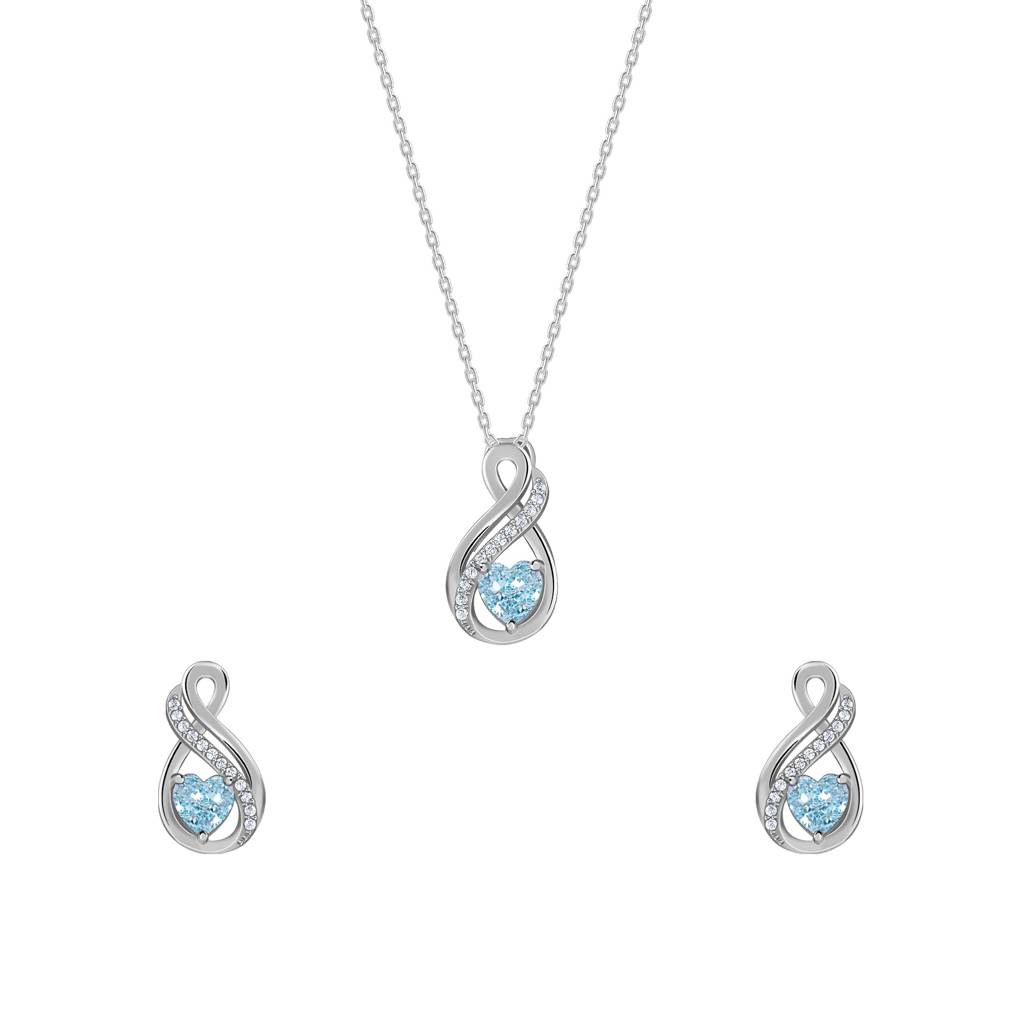 925 Silver Sea Of Love Set| Gifts For Women And Girls | With Certificate Of Authenticity And 925 Stamp | 6 Mo : PD03148ER03336