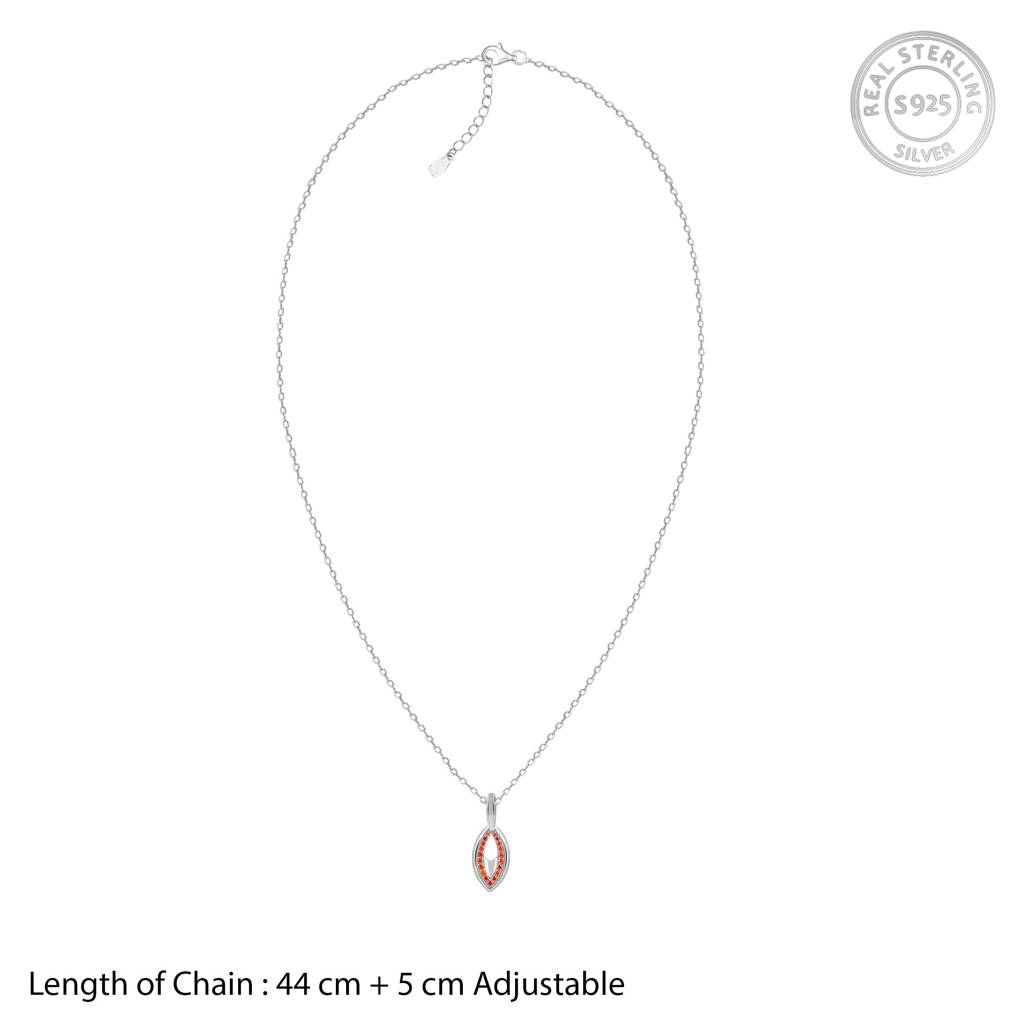 925 Silver Anahita Pendant With Link Chain|Necklace To Gift Women & Girls | With Certificate Of Authenticity And 925 : PD03193