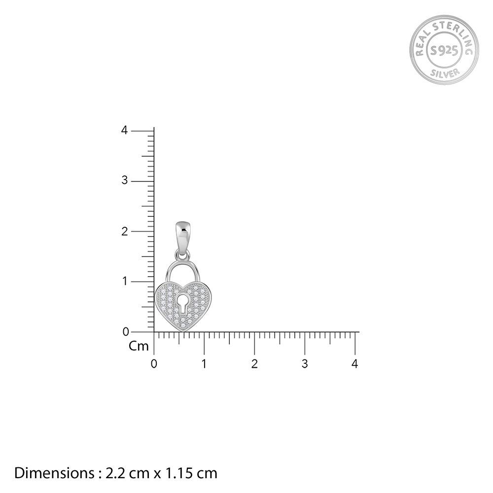 925 Silver Lovely Key Pendant With Link Chain|Necklace To Gift Women & Girls | With Certificate Of Authenticity And  : PD03208