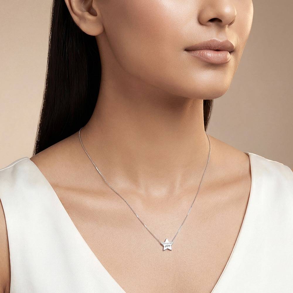 925 Silver Joy Star Necklace|Pendant To Gift Women & Girls | With Certificate Of Authenticity And 925 Stamp | 6 Mont : PD03232