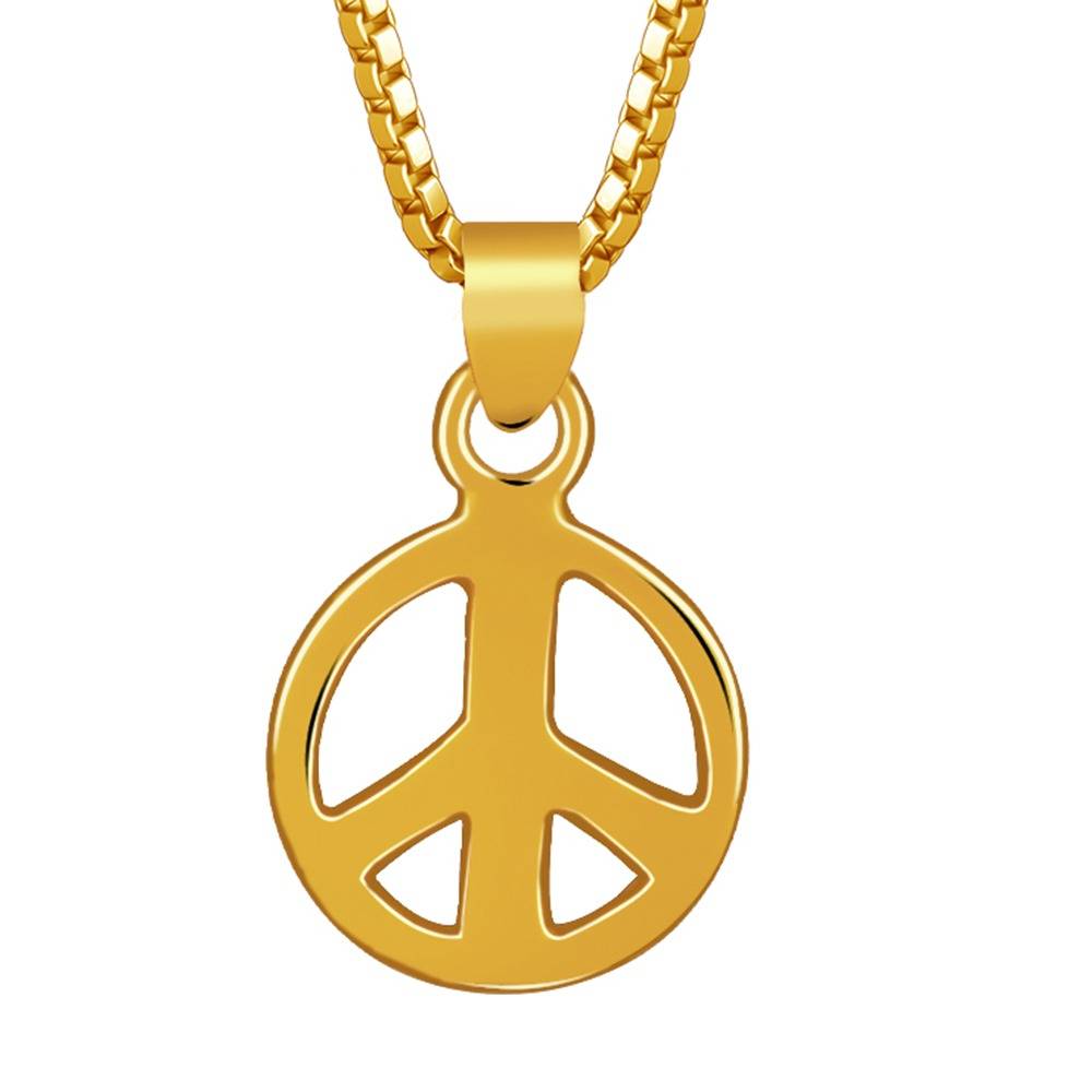 925 Silver Golden Heavenly Peace Pendant With Box Chain For Him|Necklace To Gift Women & Girls|With Certificate Of A : PD03313