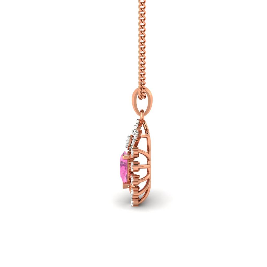 Elegant Rose Pink Cocktail Pendant : PDP-05051-M