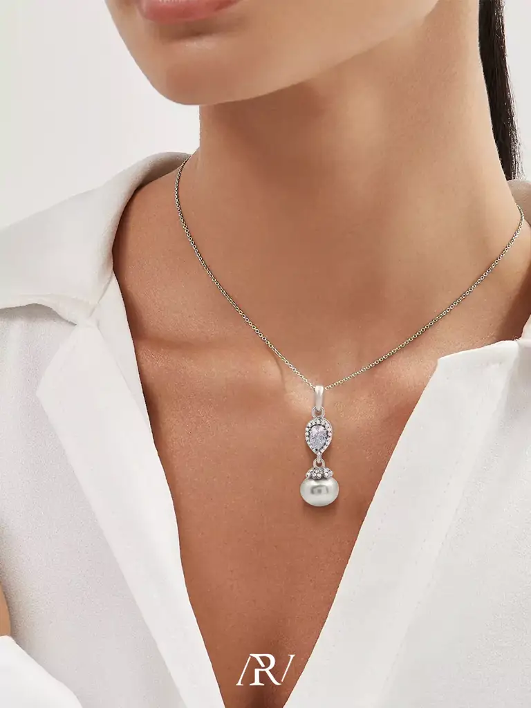 Pearl Dewdrop Necklace : ARV-NK-030