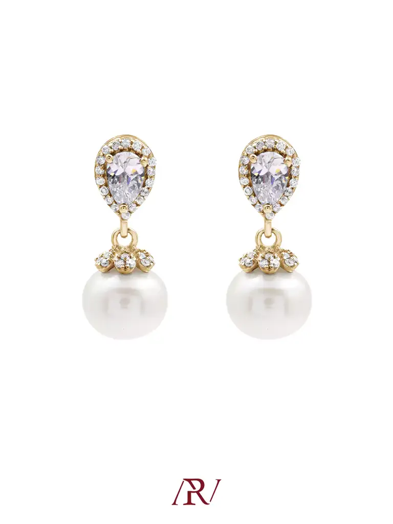 Pearl Dewdrop Earrings : ARV-ER-038