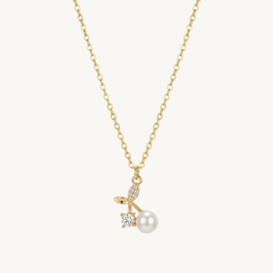 Cherry Pendant Necklace For Women – Elegant Double Cherry Design With Sparkling Cz | Premium Fashion Jewellery Fo : 9932460258