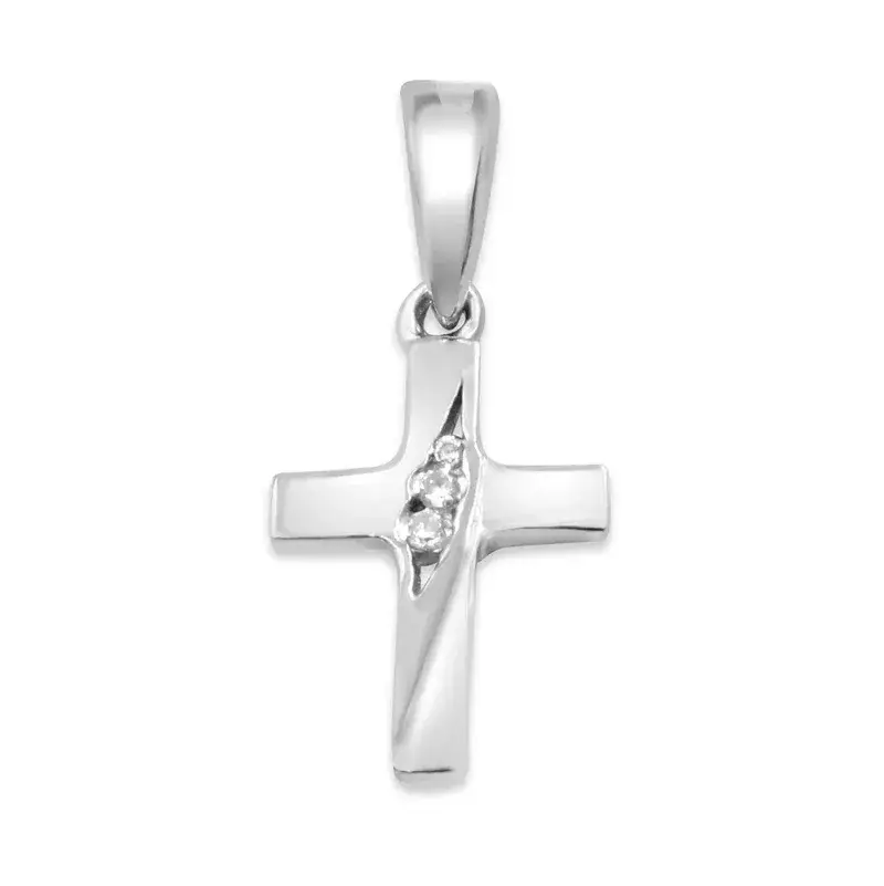 Pure 925 Silver Minimal Cross Pendant For Men & Women : SP-40