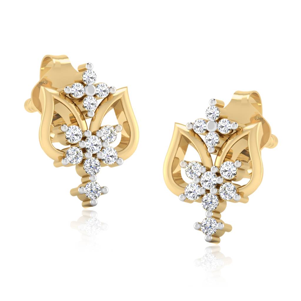 Iski Uski 925 Sterling Silver Designer Stud Earrings