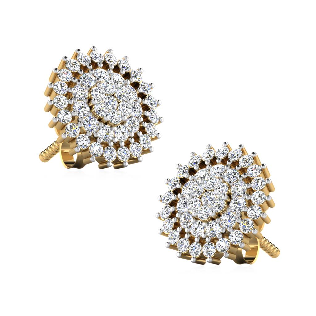Iski Uski 925 Sterling Silver Aglow Stud Earrings