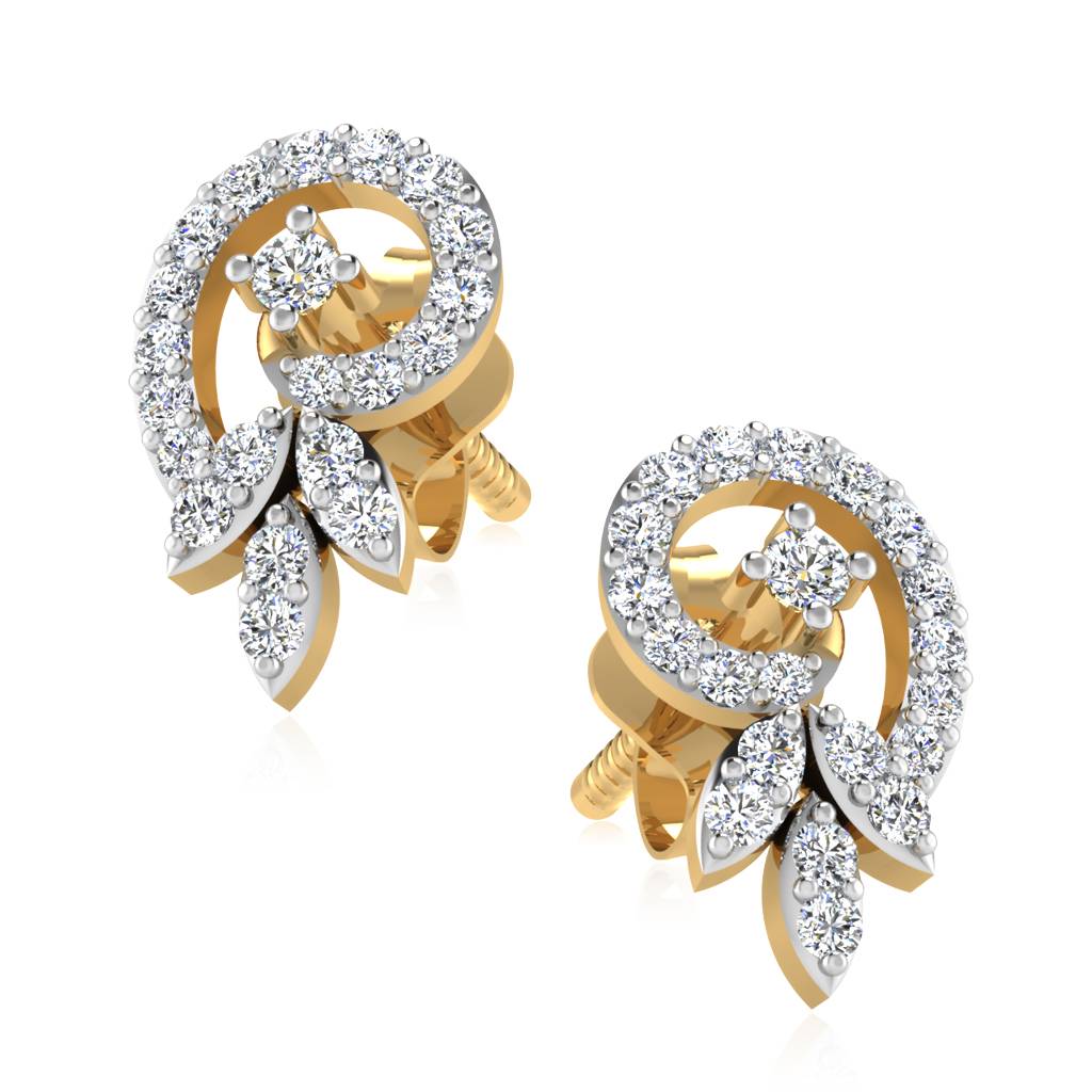 Iski Uski 925 Sterling Silver Majestic Stud Earrings
