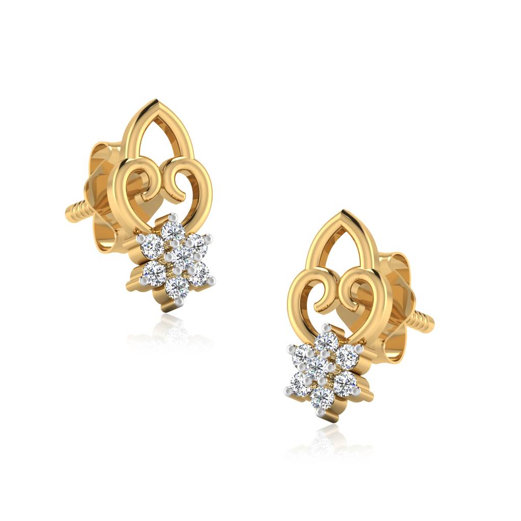 Iski Uski 925 Sterling Silver Bishakha Stud Earrings