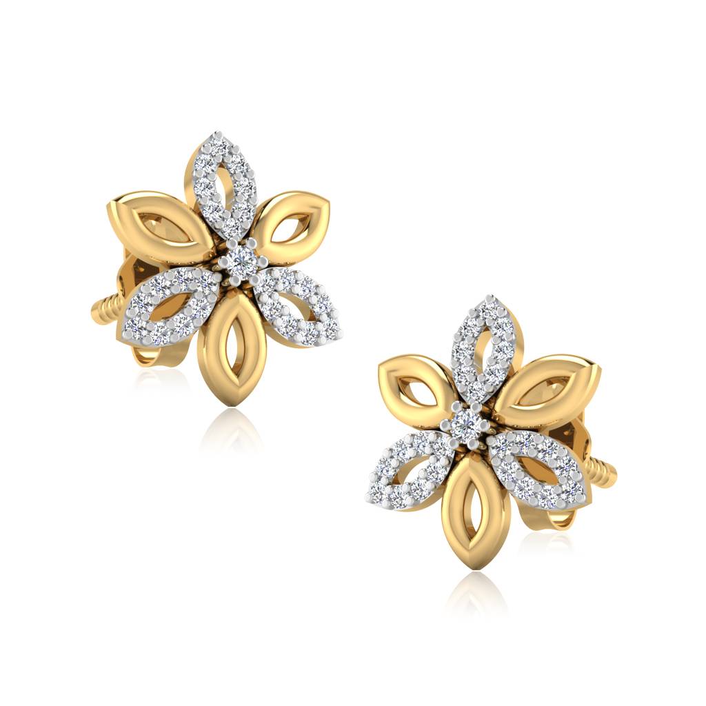 Iski Uski 925 Sterling Silver Bina Stud Earrings