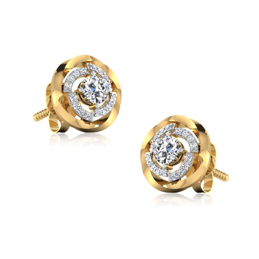 Iski Uski 925 Sterling Silver Fauna Classic Stud Earrings