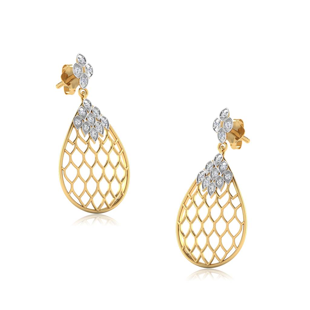 Iski Uski 925 Sterling Silver Filigree Drop Earrings