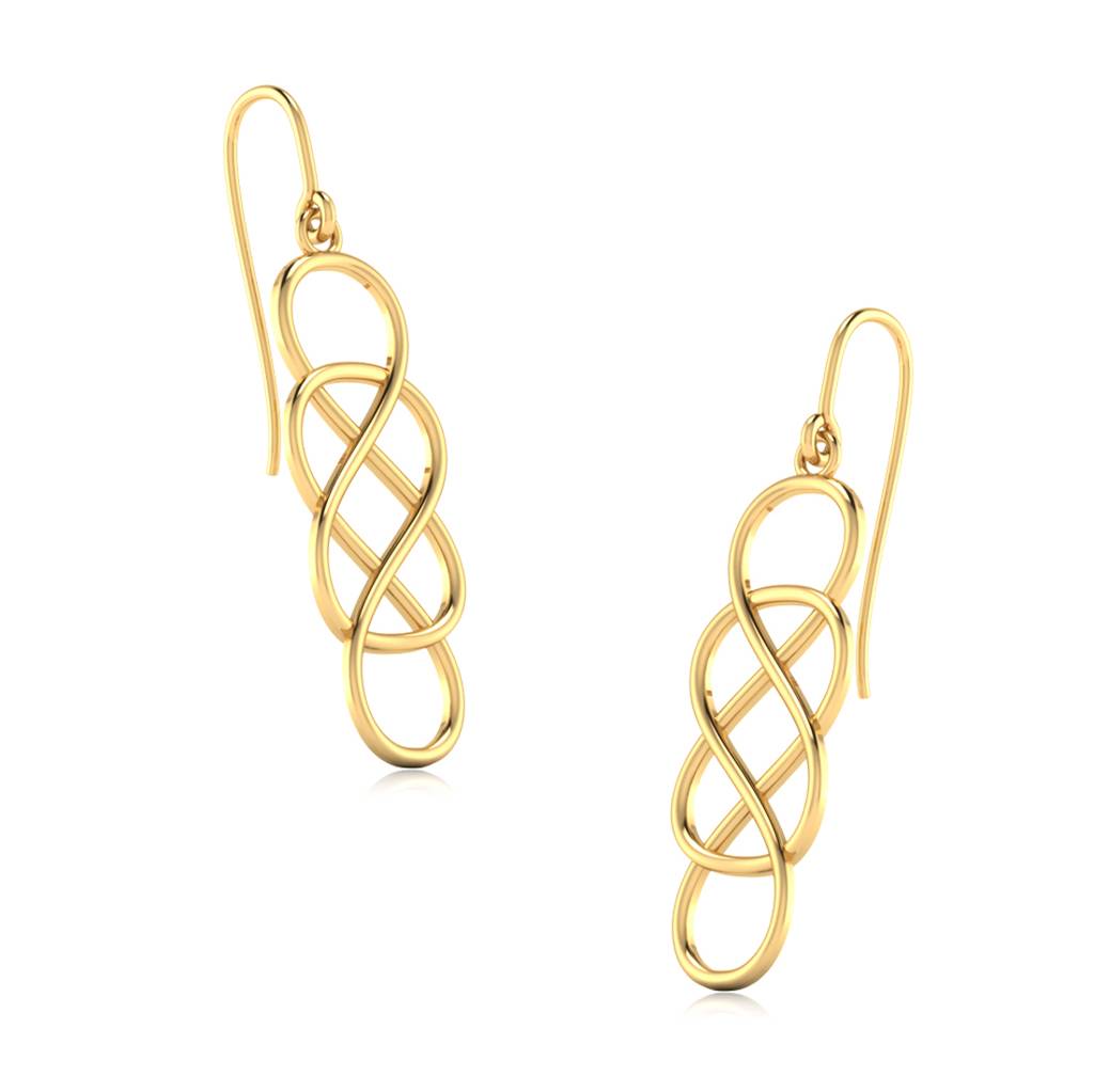 Iski Uski 925 Sterling Silver Infinity Silver Drop Earrings