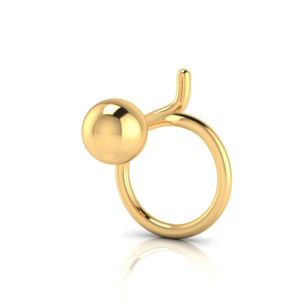 The Tridevi Gold Nose Pin : NS-0512YG