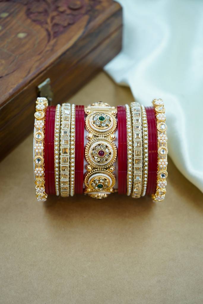 Traditional Heritage Punjabi Chooda With Kada : HJ-2
