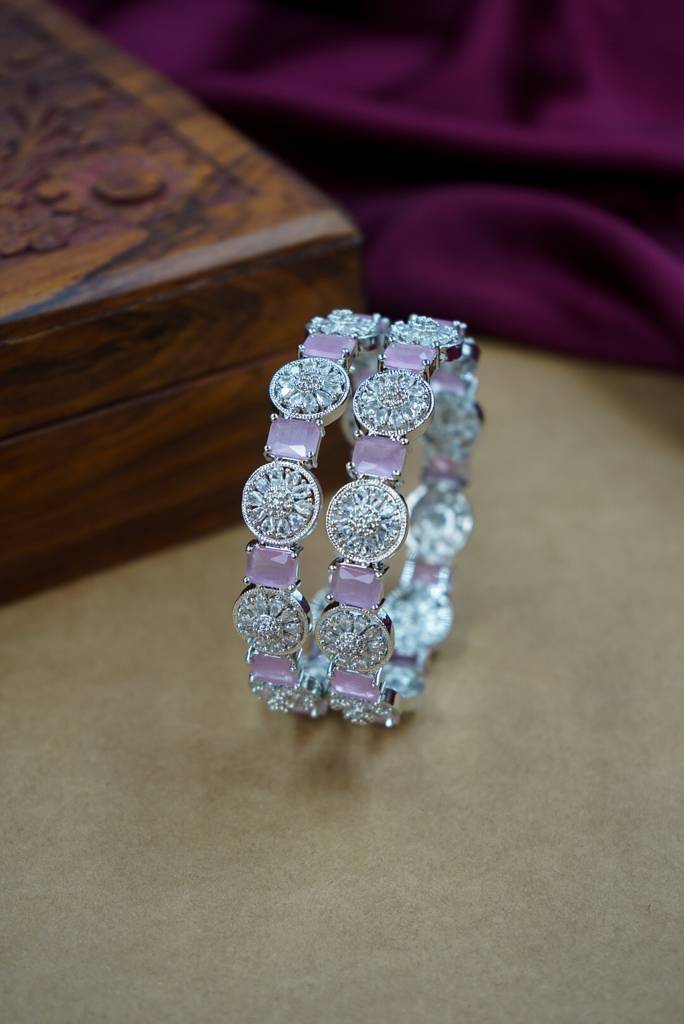 Pink Premium Ad Bangles For Women : HJ-5-PINK