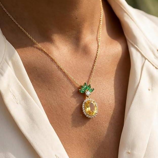 Pineapple Necklace For Women | Pendant Jewellery : 8850842993