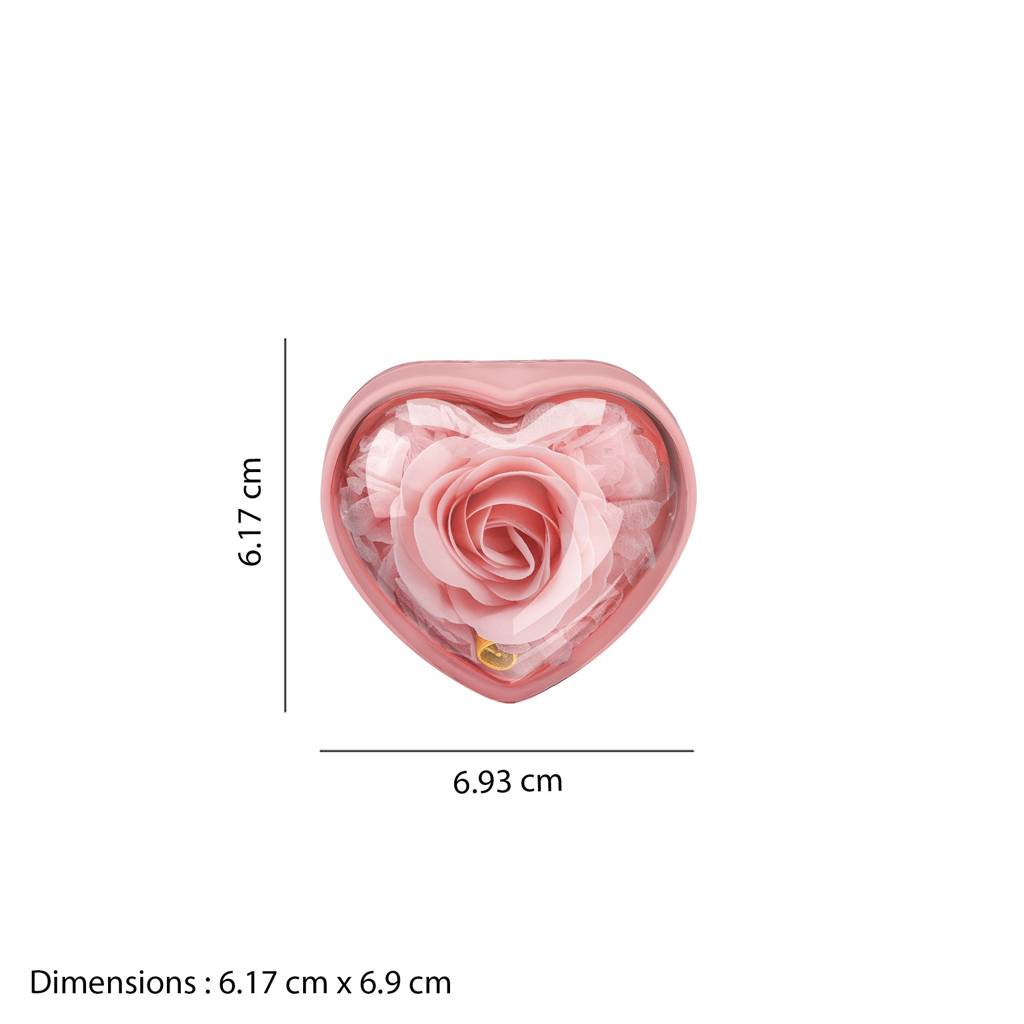 925 Silver Love At First Open Pink Rose Jewellery Box|Gift Box For Women And Men : PM0443