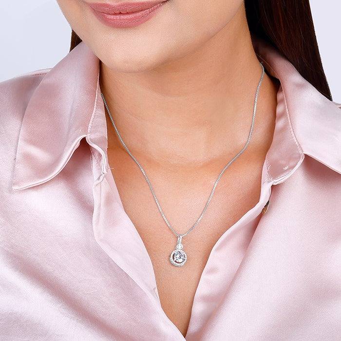 925 Silver Drizzle Drop Pendant (Without Chain)|Gifts For Women & Girls | With Certificate Of Authenticity And 925 Stam : PW02