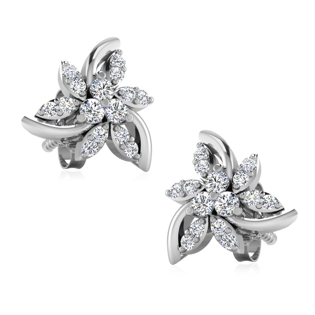 Iski Uski 925 Sterling Silver Dioria Stud Earrings
