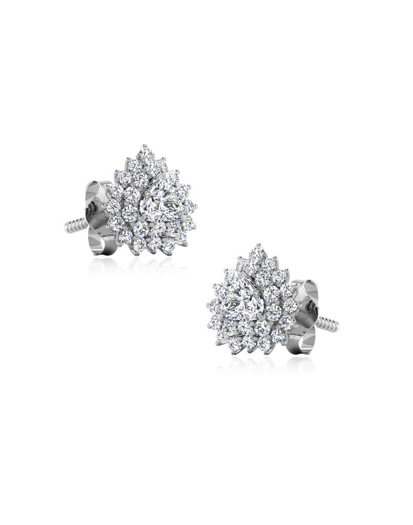 Iski Uski 925 Sterling Silver Empathy Solitaire Stud Earrings
