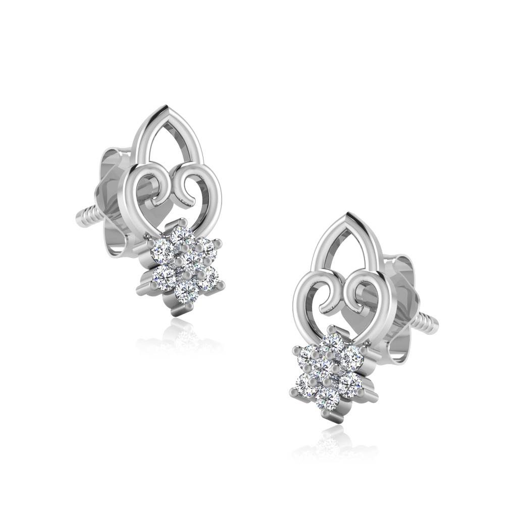 Iski Uski 925 Sterling Silver Bishakha Stud Earrings