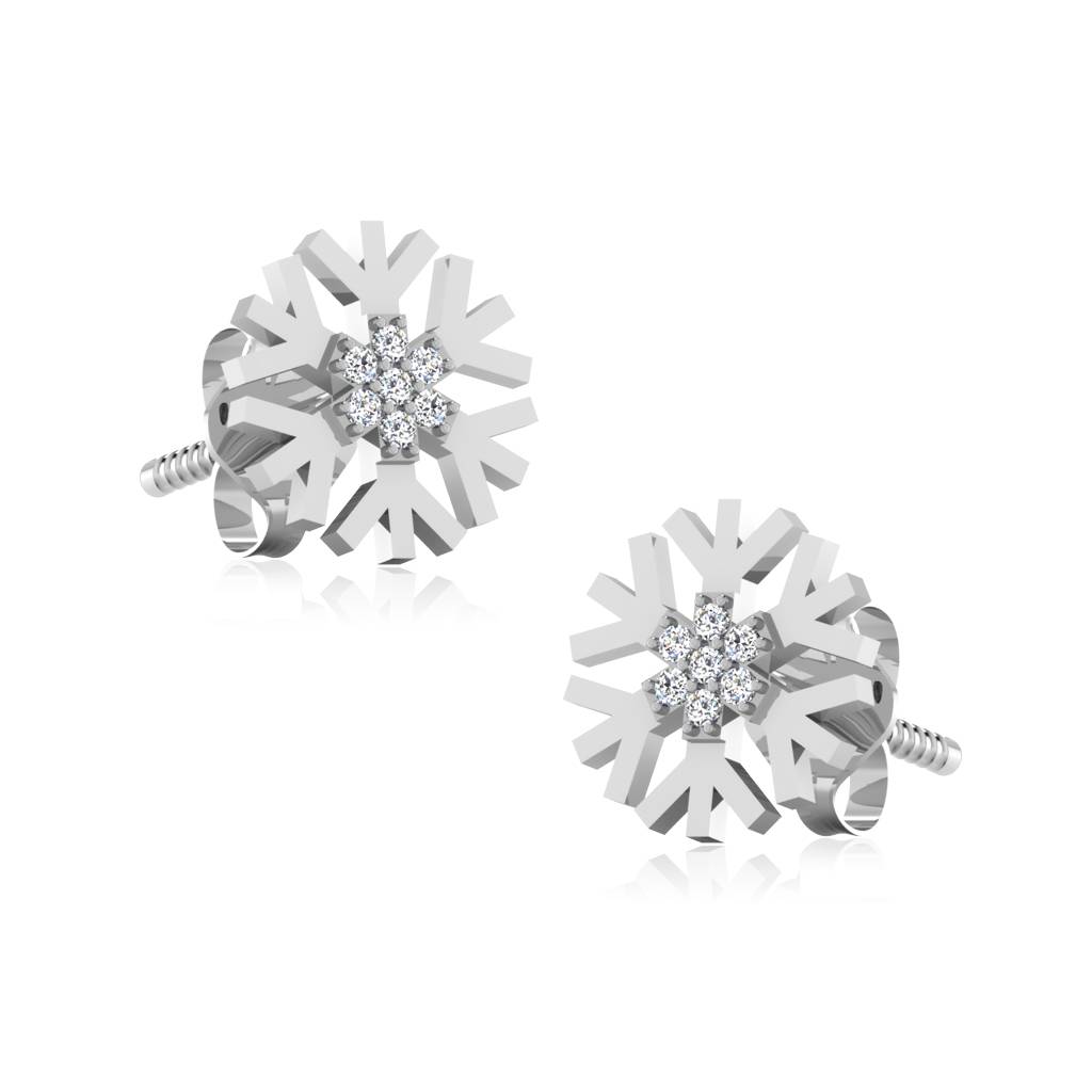 Iski Uski 925 Sterling Silver Diya Stud Earrings