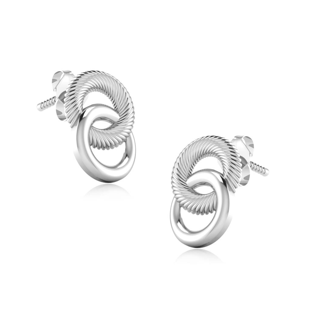 Iski Uski 925 Sterling Silver Pretty Silver Stud Earrings