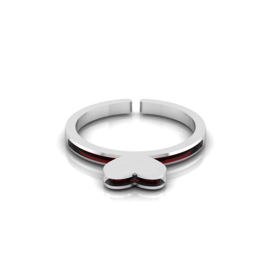 Designer Heart Silver Ring