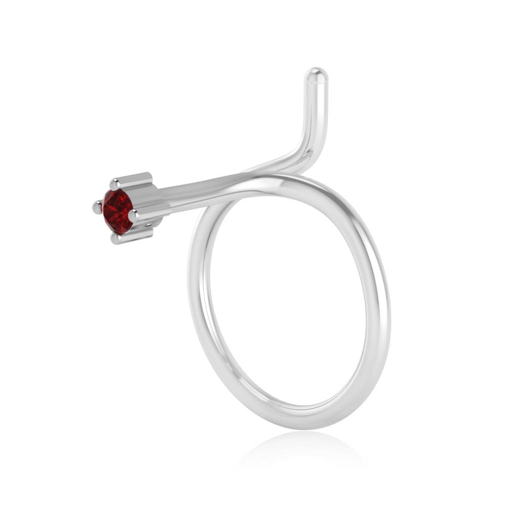 The Serenity Ruby Nose Pin : NS-0002YGR