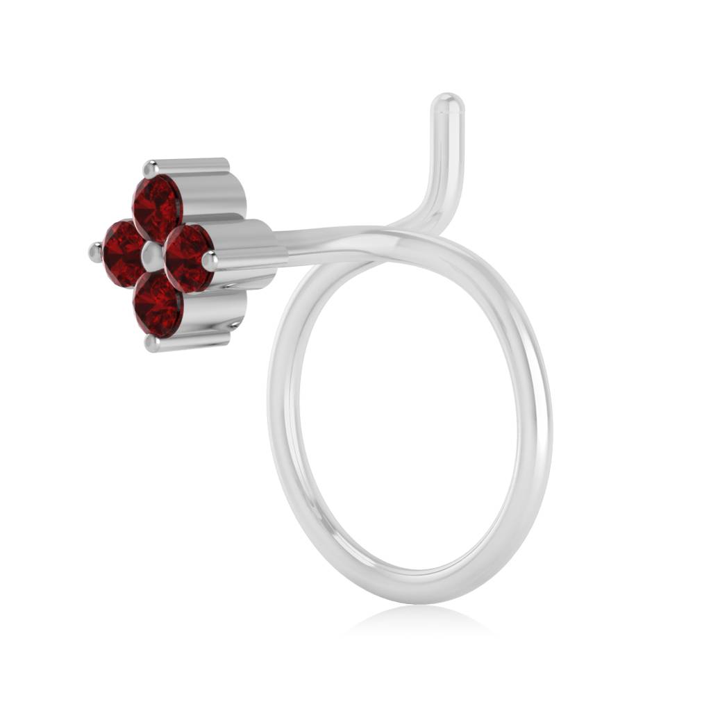 The Ziva Ruby Nose Pin : NS-0003YGR