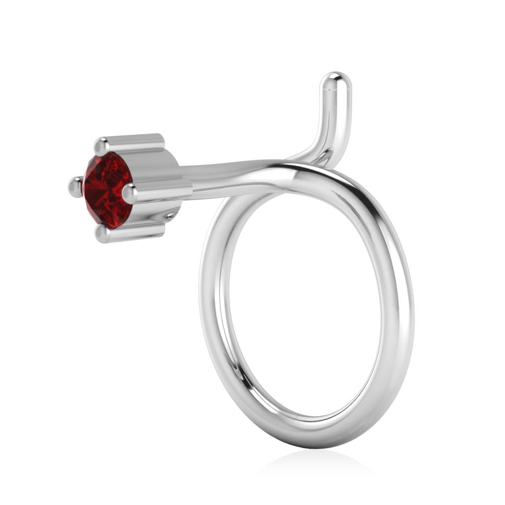 The Idoltary Ruby Nose Pin : NS-0006YGR