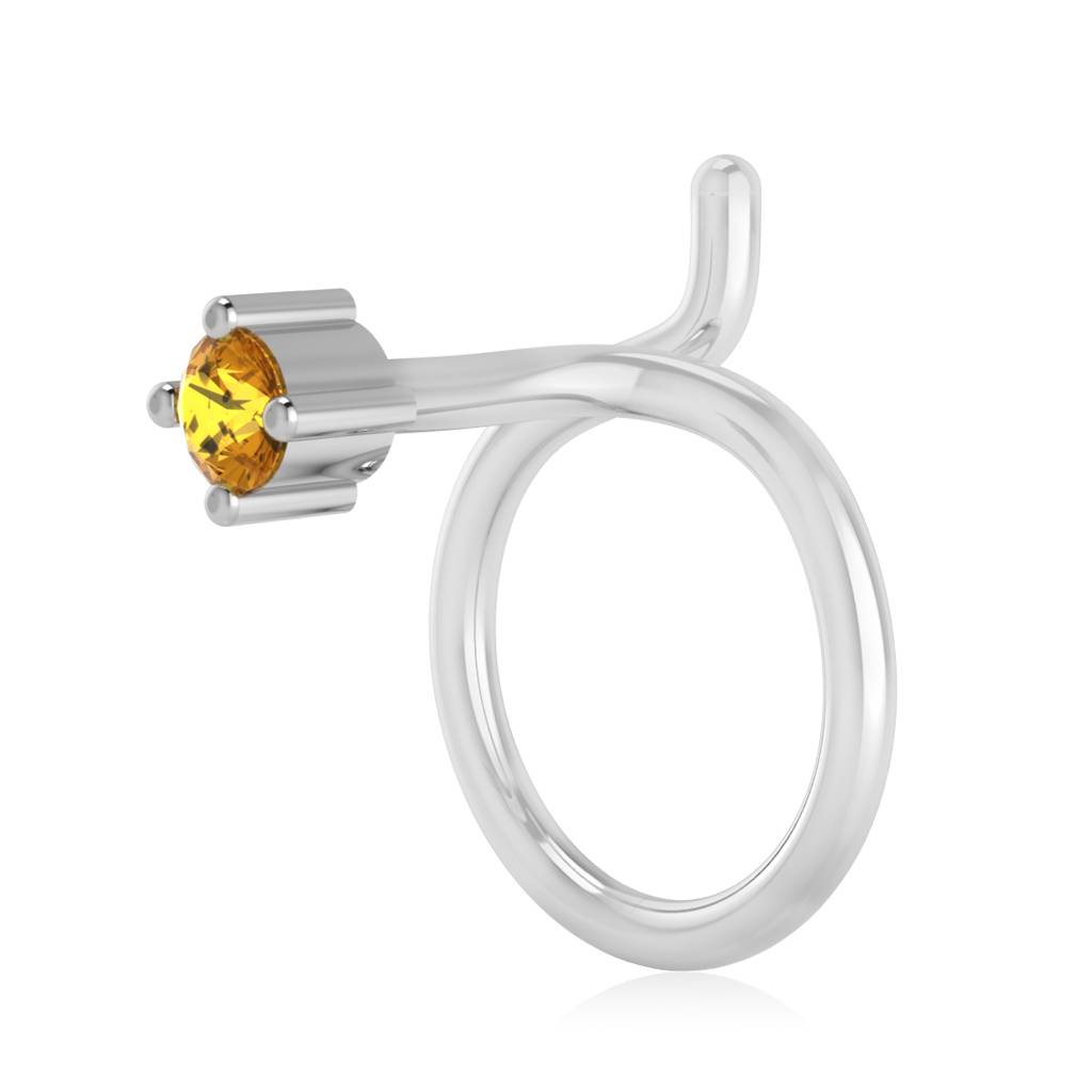 The Idoltary Yellow Sapphire Nose Pin : NS-0006YGYS